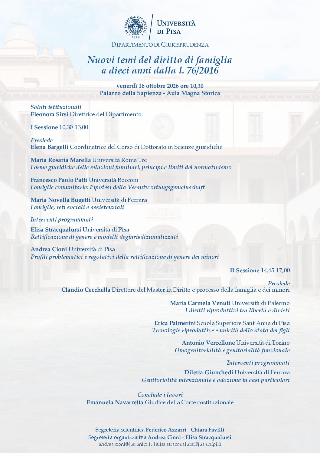 Nuovi temi del diritto di famiglia a dieci anni dalla l. 76/2016